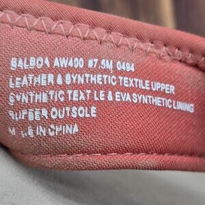 Abeo Balboa Sandals Women's 7.5 M Coral Leather Slip On Comfort Thong Flip Flop